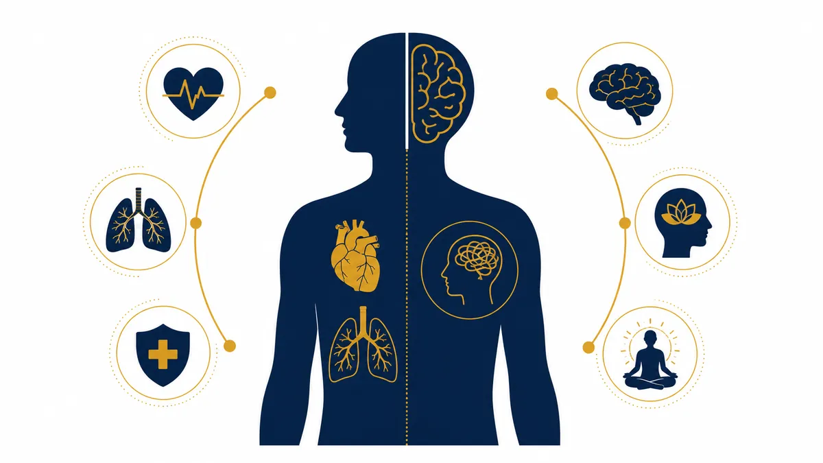 Illustration showing cannabis affecting both the body and the mind