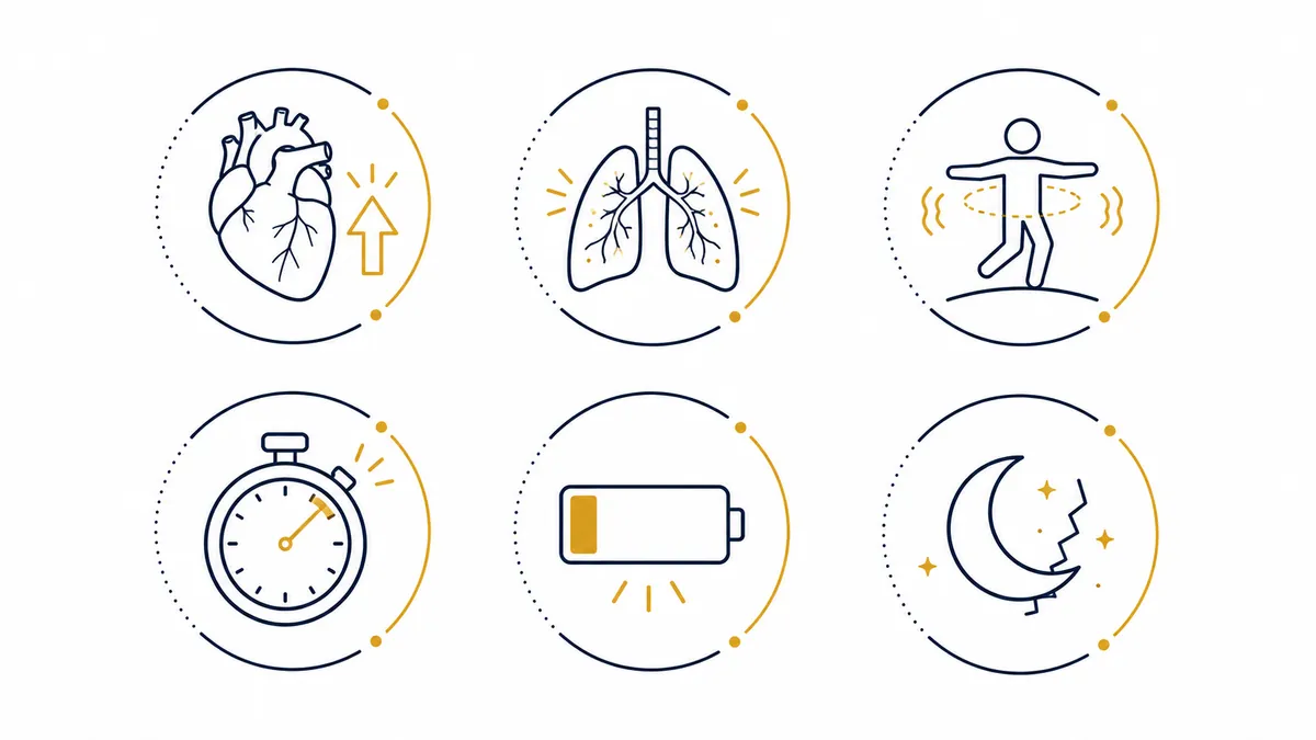 Icons representing the physical health effects of cannabis