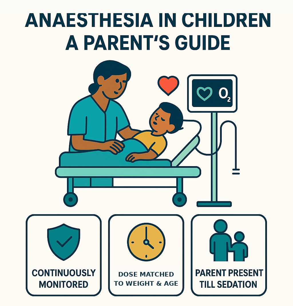 Anaesthesia in children parent's guide infographic